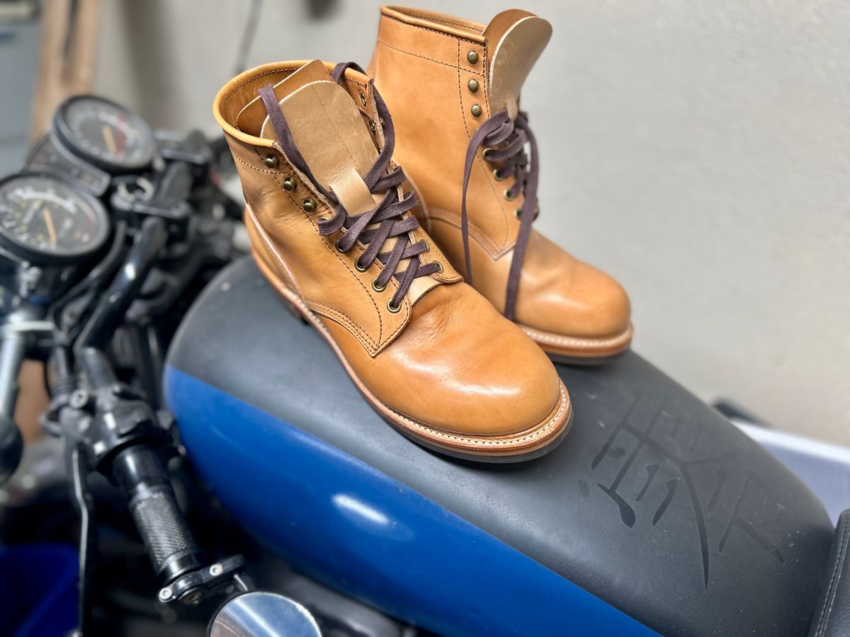 Photo by Vic on May 5, 2026 of the John Lofgren Steel Gang Boot in Badalassi Carlo Bone Minerva Liscio.