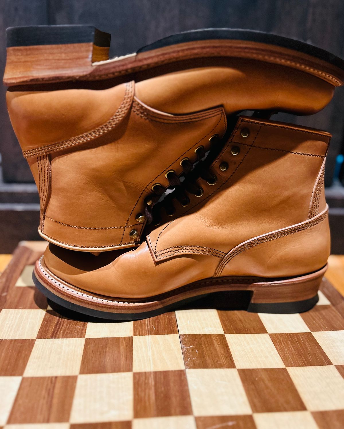 Photo by Vic on May 6, 2026 of the John Lofgren Steel Gang Boot in Badalassi Carlo Bone Minerva Liscio.