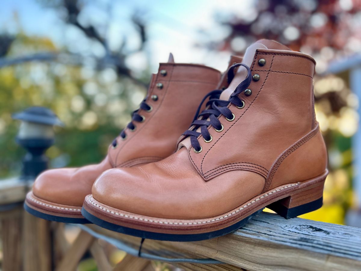 Photo by Vic on May 7, 2026 of the John Lofgren Steel Gang Boot in Badalassi Carlo Bone Minerva Liscio.