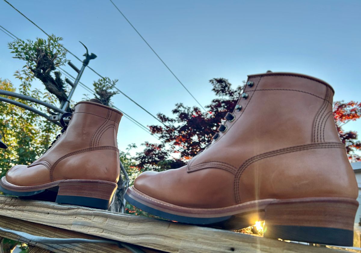 Photo by Vic on May 7, 2026 of the John Lofgren Steel Gang Boot in Badalassi Carlo Bone Minerva Liscio.