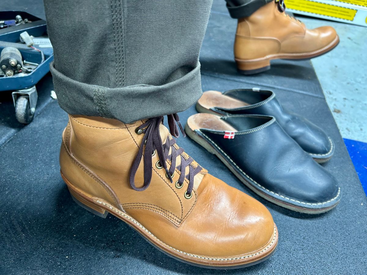 Photo by Vic on May 10, 2026 of the John Lofgren Steel Gang Boot in Badalassi Carlo Bone Minerva Liscio.