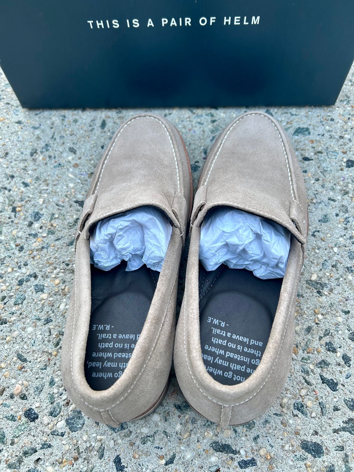Photo by Vic on May 7, 2026 of the HELM Boots The Wilson in Helm Boots / Tan Suede.