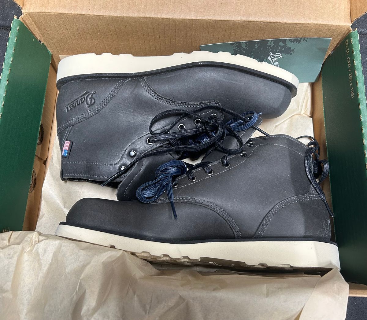 Photo by Vic on April 21, 2026 of the Danner Douglas Charcoal GTX in Black Full Grain.