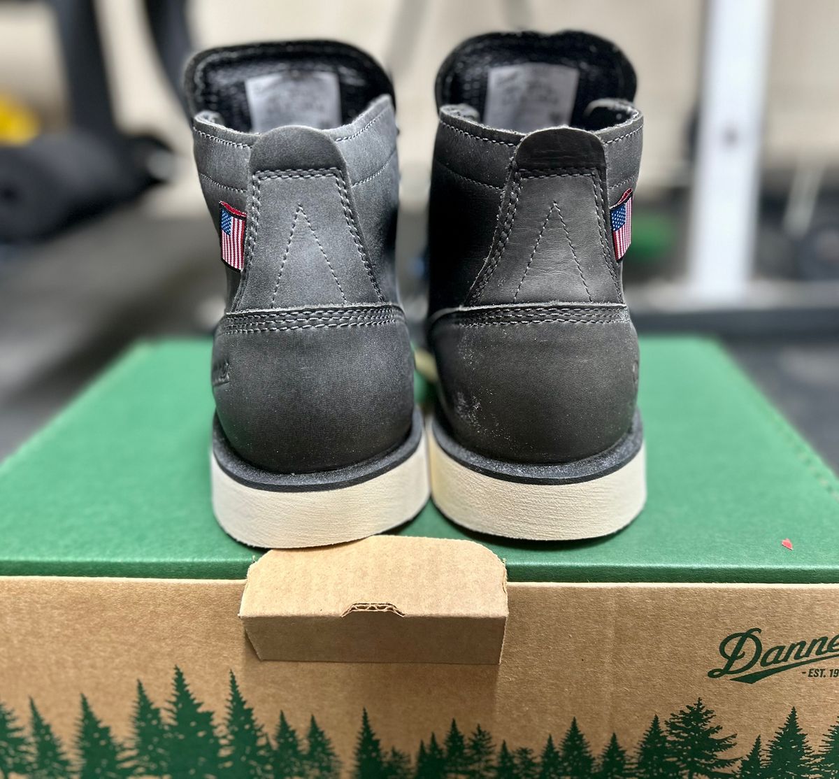 Photo by Vic on April 21, 2026 of the Danner Douglas Charcoal GTX in Black Full Grain.