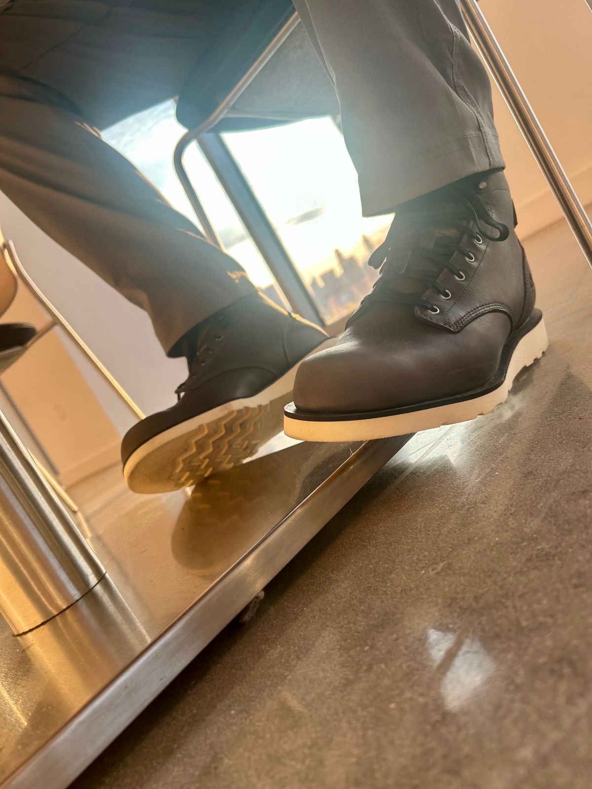Photo by Vic on April 25, 2026 of the Danner Douglas Charcoal GTX in Black Full Grain.