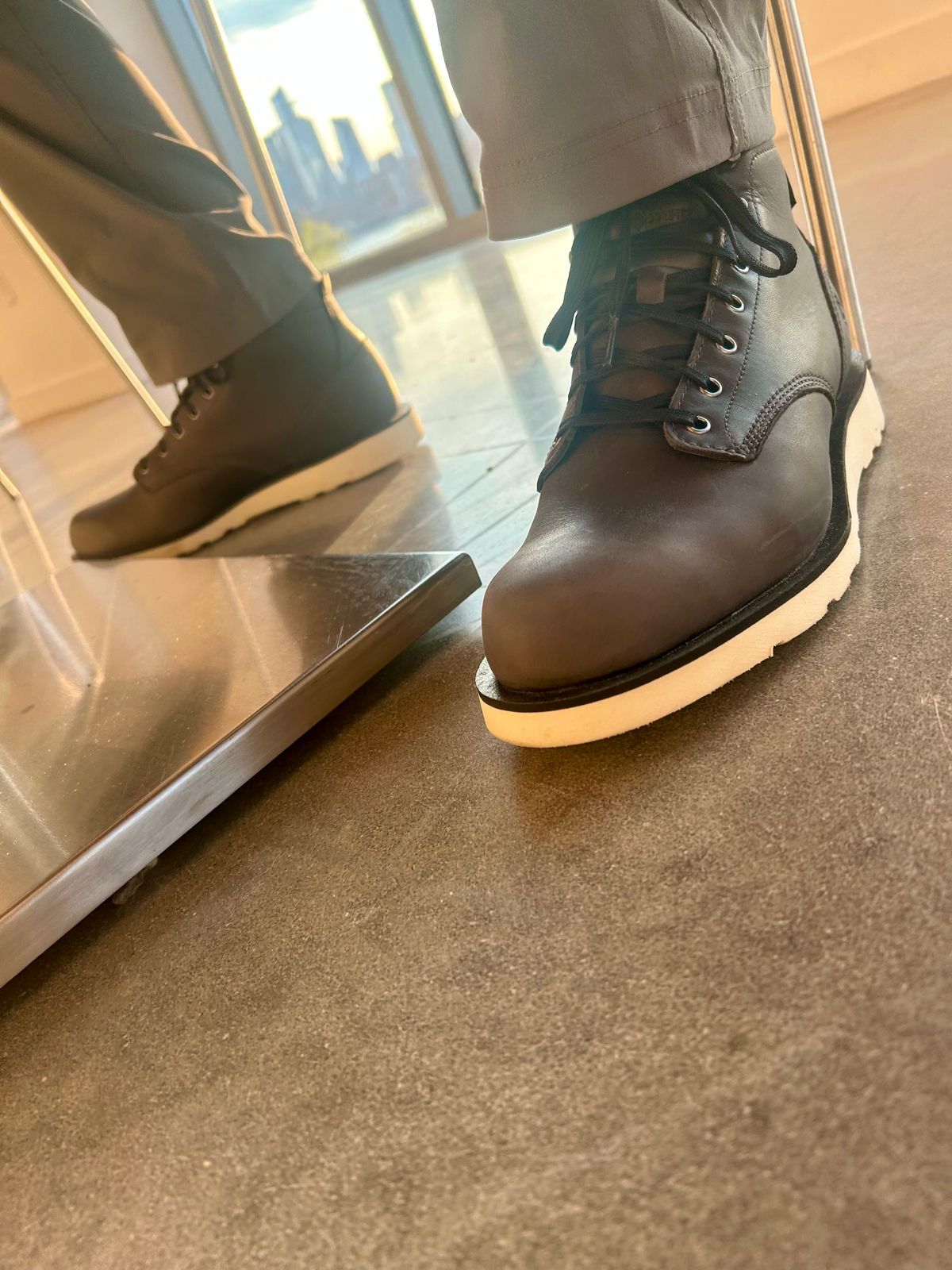Photo by Vic on April 25, 2026 of the Danner Douglas Charcoal GTX in Black Full Grain.