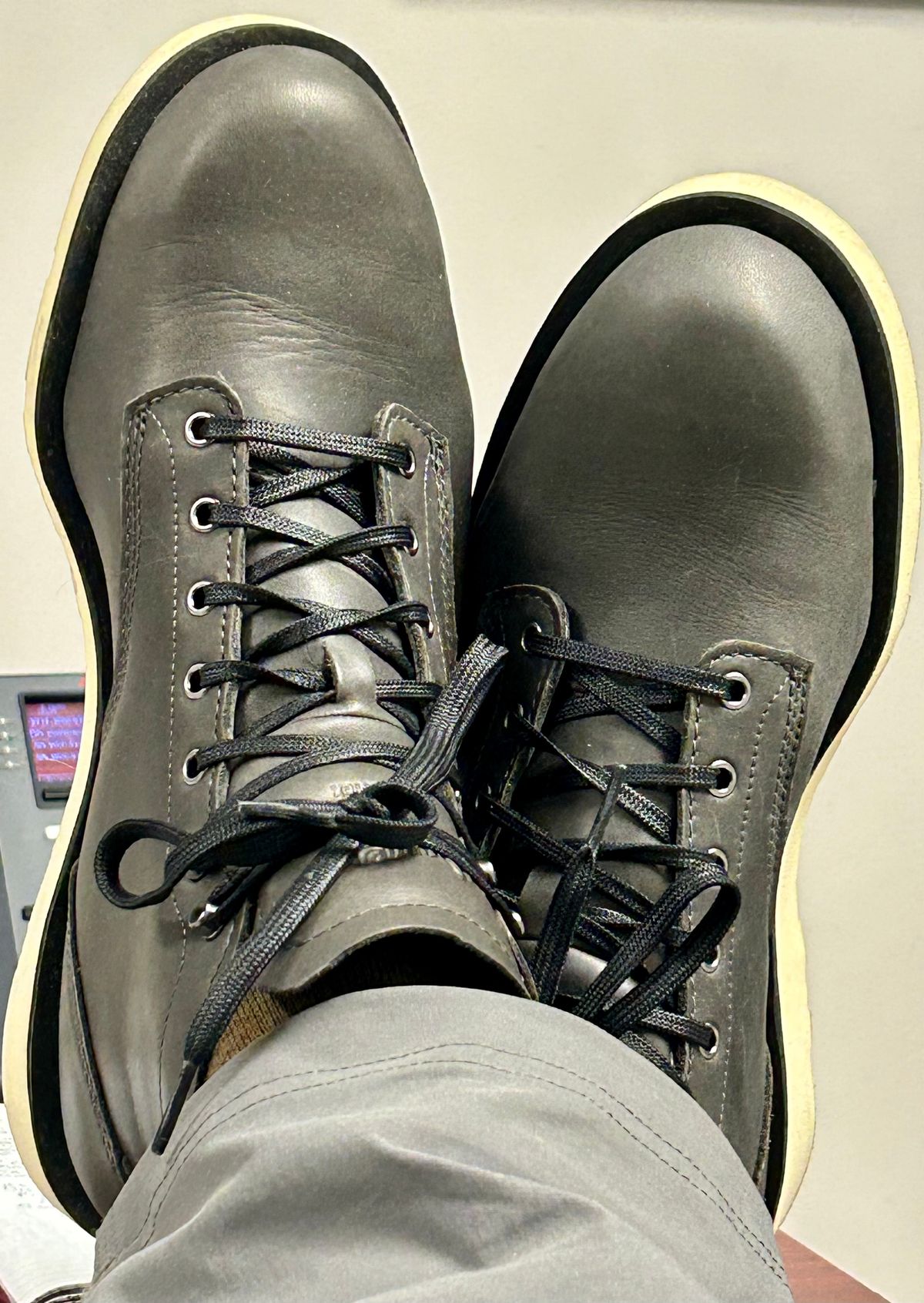 Photo by Vic on April 25, 2026 of the Danner Douglas Charcoal GTX in Black Full Grain.