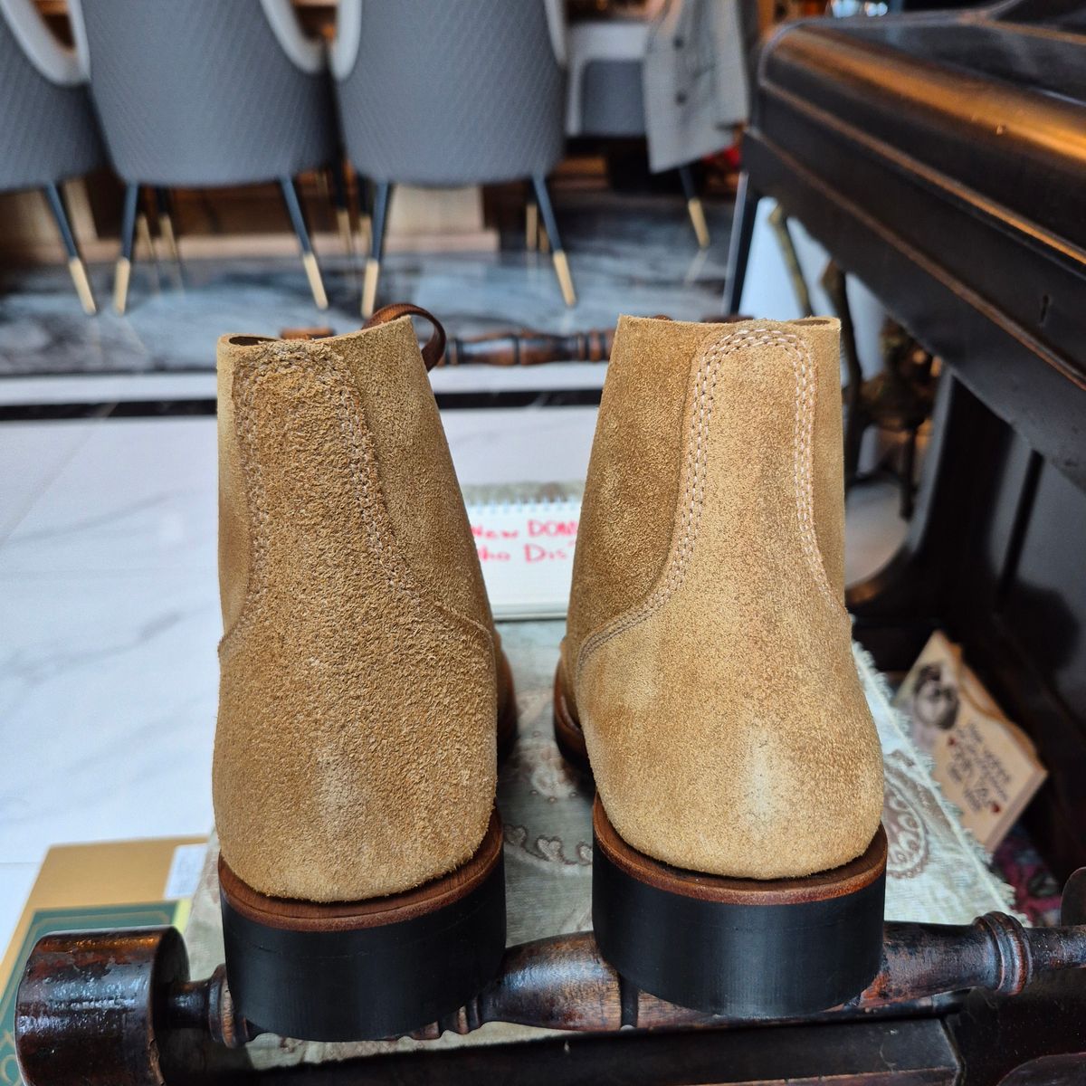 Photo by ice_rockster on October 2, 2025 of the Buzz Rickson M-43 in Buzz Rickson M-43 Wax-treated Roughout Cowhide.