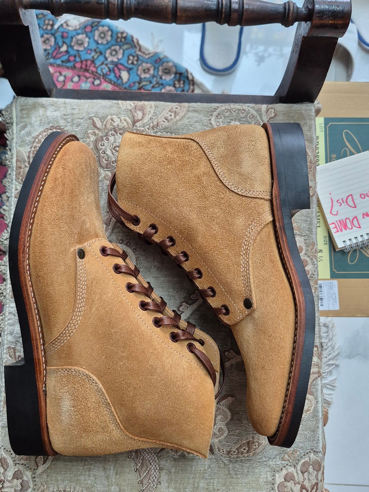 Photo by ice_rockster on October 2, 2025 of the Buzz Rickson M-43 in Buzz Rickson M-43 Wax-treated Roughout Cowhide.