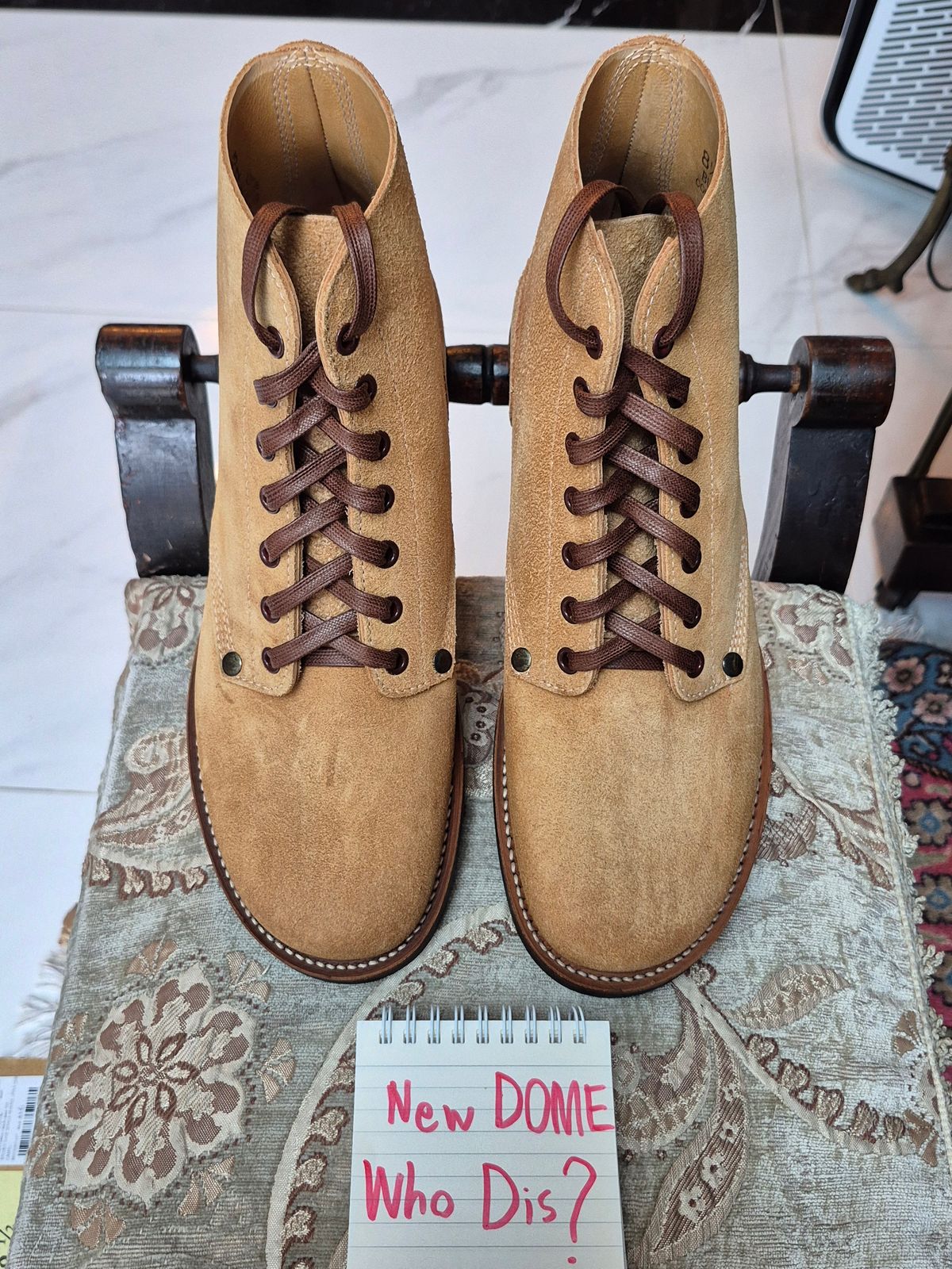 Photo by ice_rockster on October 2, 2025 of the Buzz Rickson M-43 in Buzz Rickson M-43 Wax-treated Roughout Cowhide.