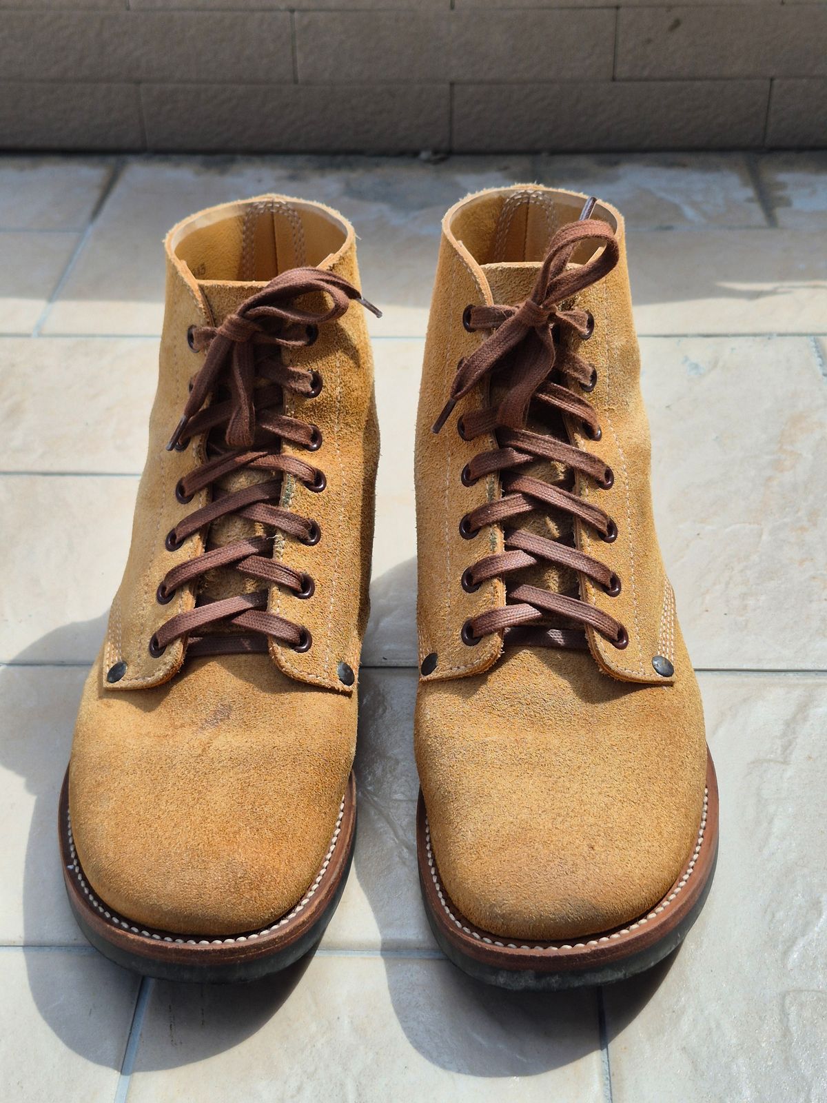 Photo by ice_rockster on November 2, 2025 of the Buzz Rickson M-43 in Buzz Rickson M-43 Wax-treated Roughout Cowhide.