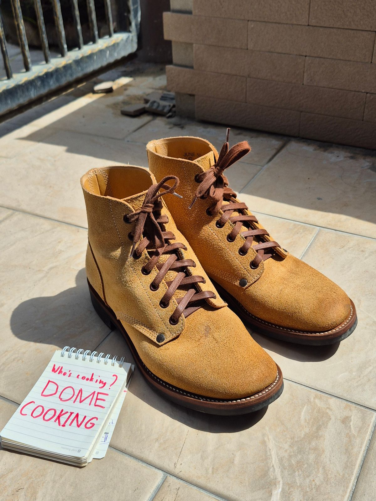 Photo by ice_rockster on November 2, 2025 of the Buzz Rickson M-43 in Buzz Rickson M-43 Wax-treated Roughout Cowhide.