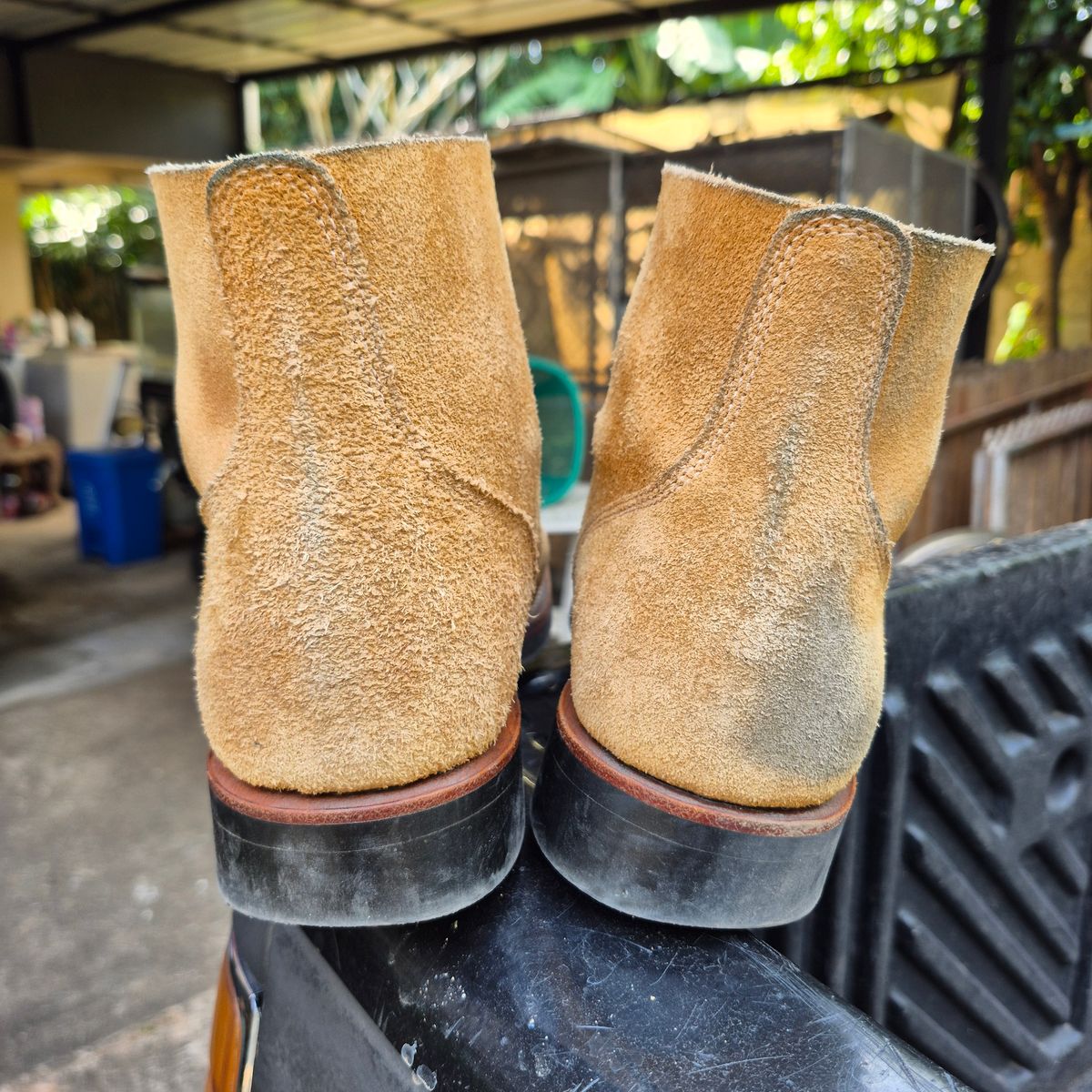Photo by ice_rockster on January 3, 2026 of the Buzz Rickson M-43 in Buzz Rickson M-43 Wax-treated Roughout Cowhide.