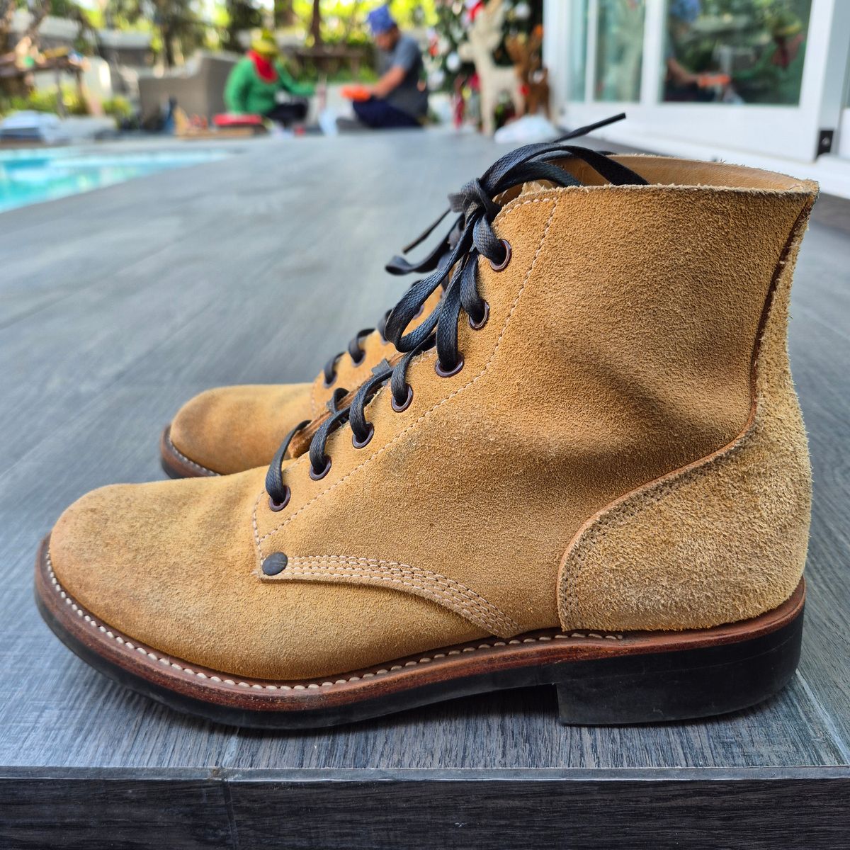 Photo by ice_rockster on February 1, 2026 of the Buzz Rickson M-43 in Buzz Rickson M-43 Wax-treated Roughout Cowhide.