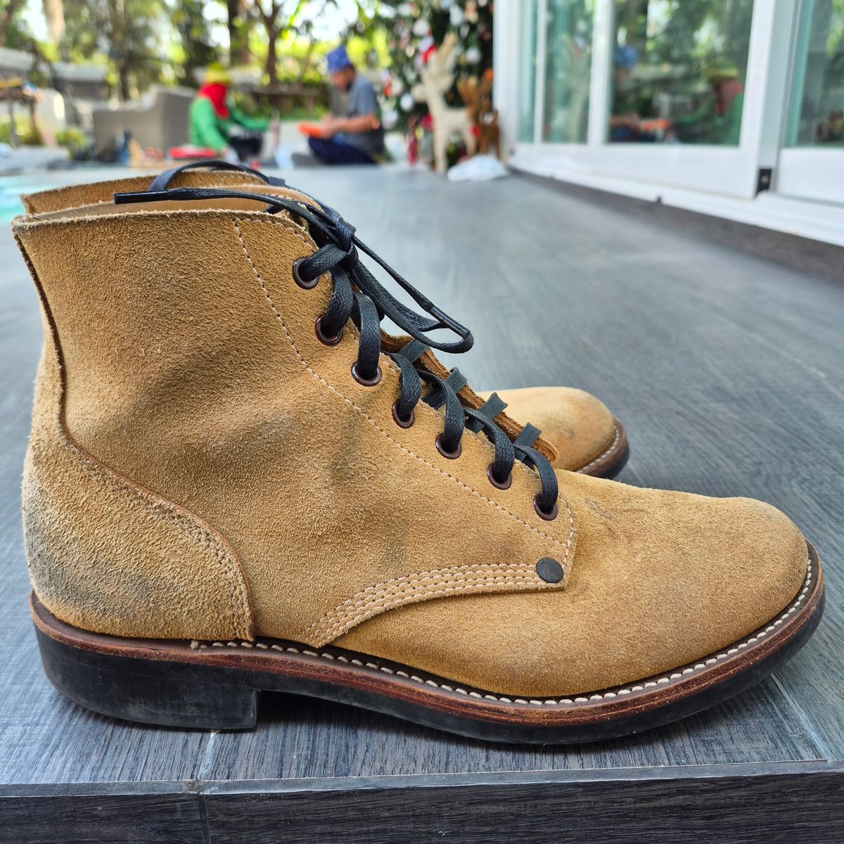 Photo by ice_rockster on February 1, 2026 of the Buzz Rickson M-43 in Buzz Rickson M-43 Wax-treated Roughout Cowhide.