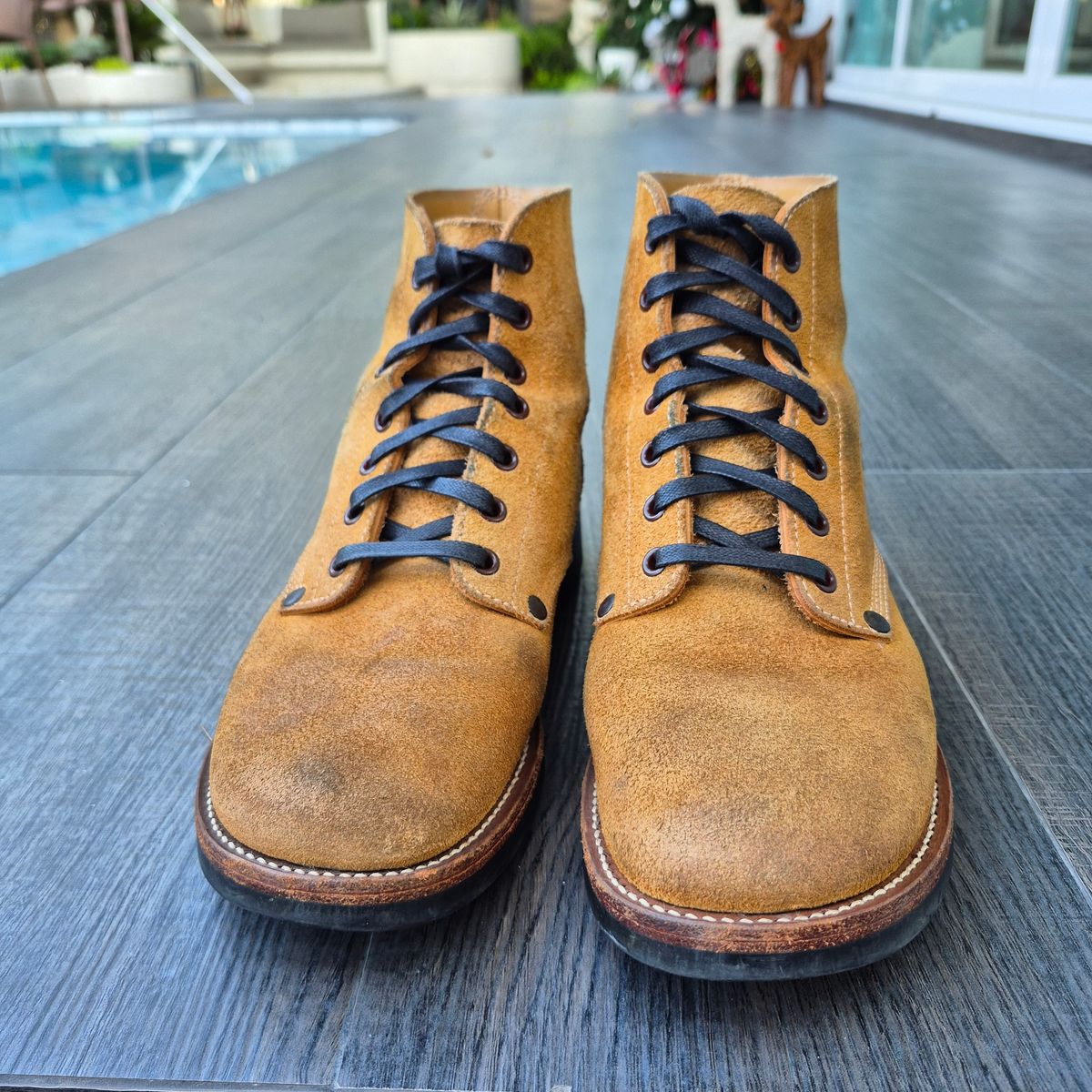 Photo by ice_rockster on March 1, 2026 of the Buzz Rickson M-43 in Buzz Rickson M-43 Wax-treated Roughout Cowhide.
