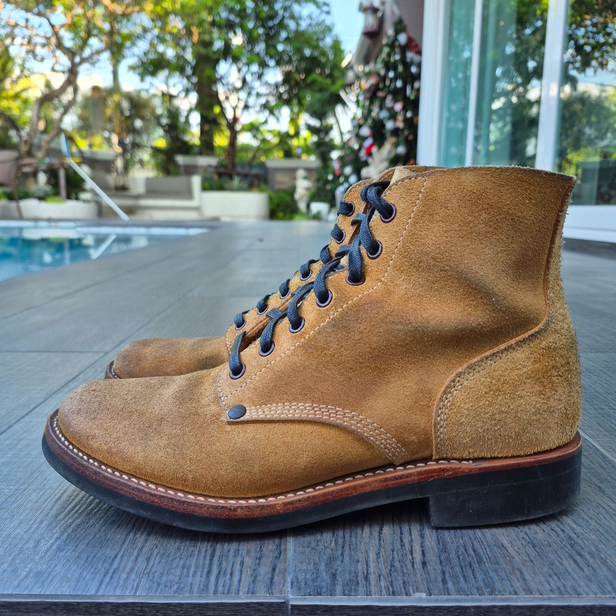 Photo by ice_rockster on March 1, 2026 of the Buzz Rickson M-43 in Buzz Rickson M-43 Wax-treated Roughout Cowhide.