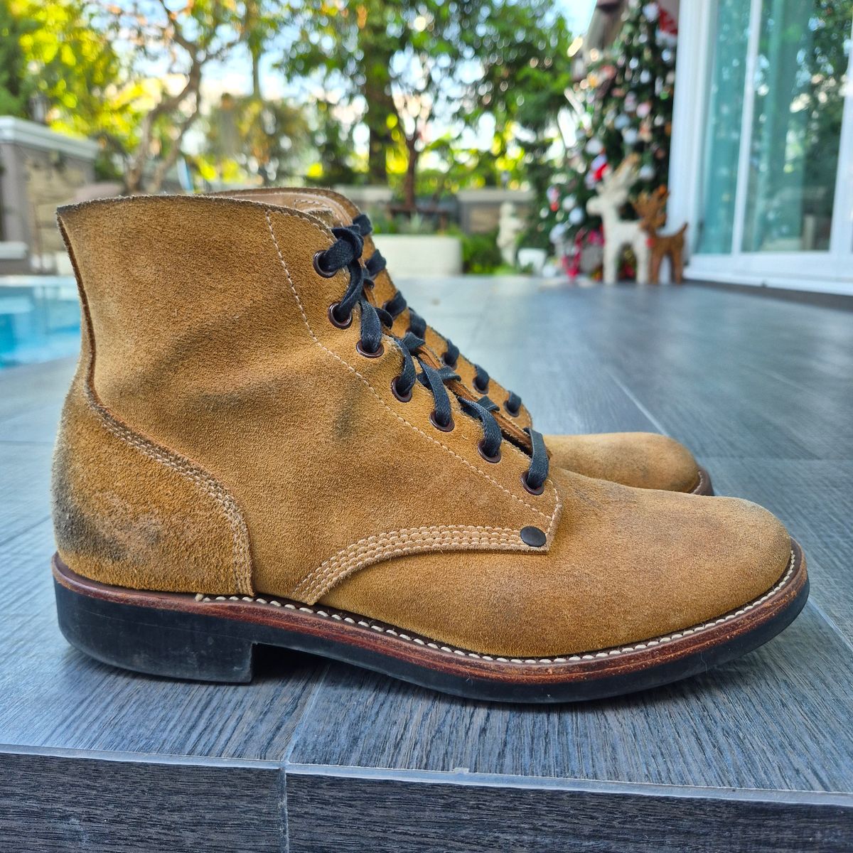 Photo by ice_rockster on March 1, 2026 of the Buzz Rickson M-43 in Buzz Rickson M-43 Wax-treated Roughout Cowhide.