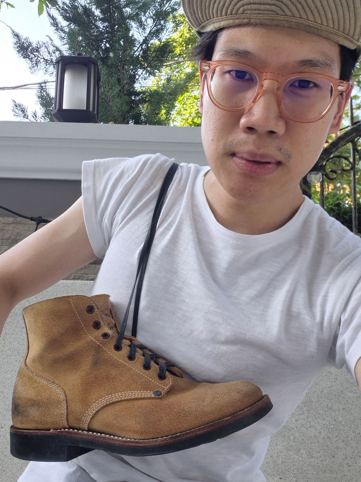 Photo by ice_rockster on April 5, 2026 of the Buzz Rickson M-43 in Buzz Rickson M-43 Wax-treated Roughout Cowhide.