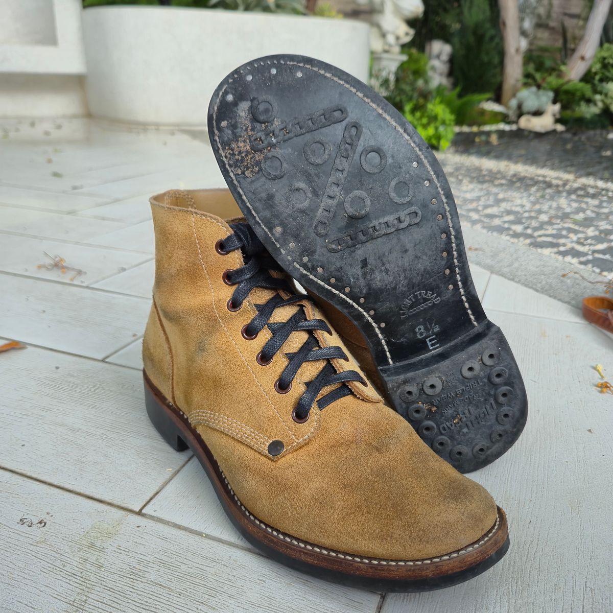 Photo by ice_rockster on April 5, 2026 of the Buzz Rickson M-43 in Buzz Rickson M-43 Wax-treated Roughout Cowhide.