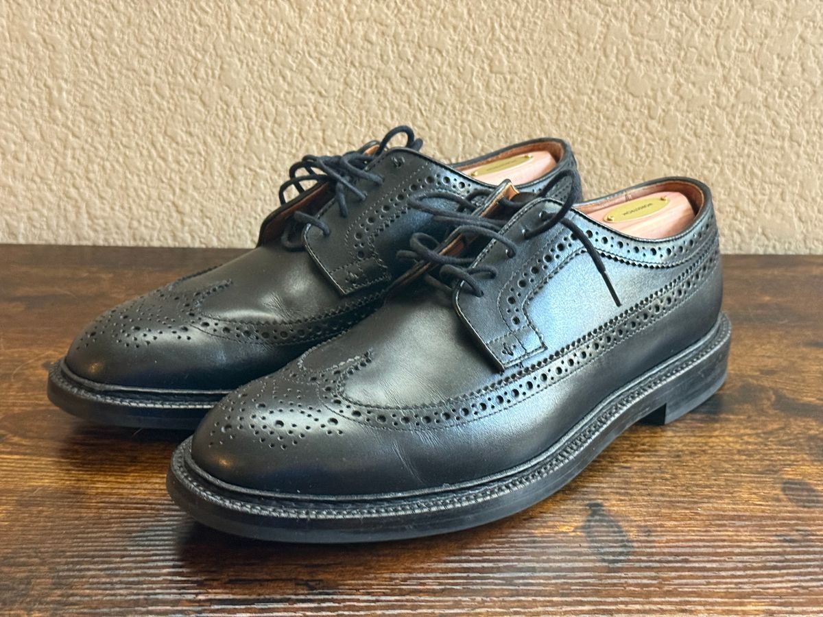 Photo by sierraStyled on December 23, 2025 of the Grant Stone Longwing in Horween Black Chromexcel.