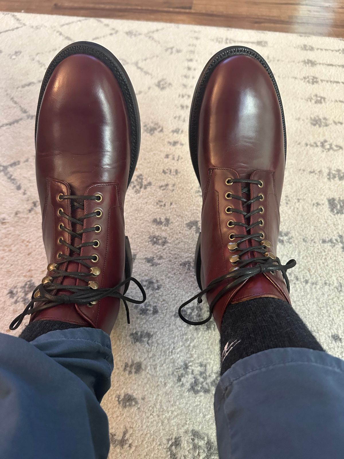 Photo by sierraStyled on May 1, 2024 of the Grant Stone Edward Boot in Horween Color 8 Chromexcel.