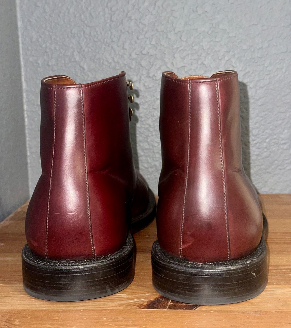 Photo by sierraStyled on September 18, 2024 of the Grant Stone Edward Boot in Horween Color 8 Chromexcel.