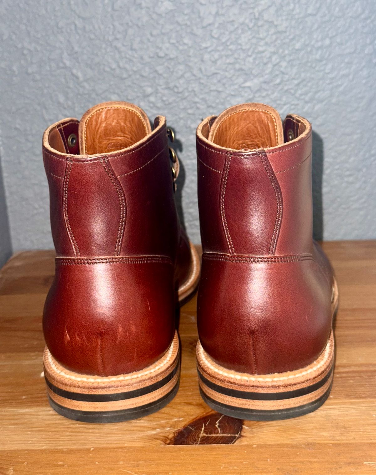 Photo by sierraStyled on October 5, 2024 of the Grant Stone Diesel Boot in Horween Color 8 Chromexcel.