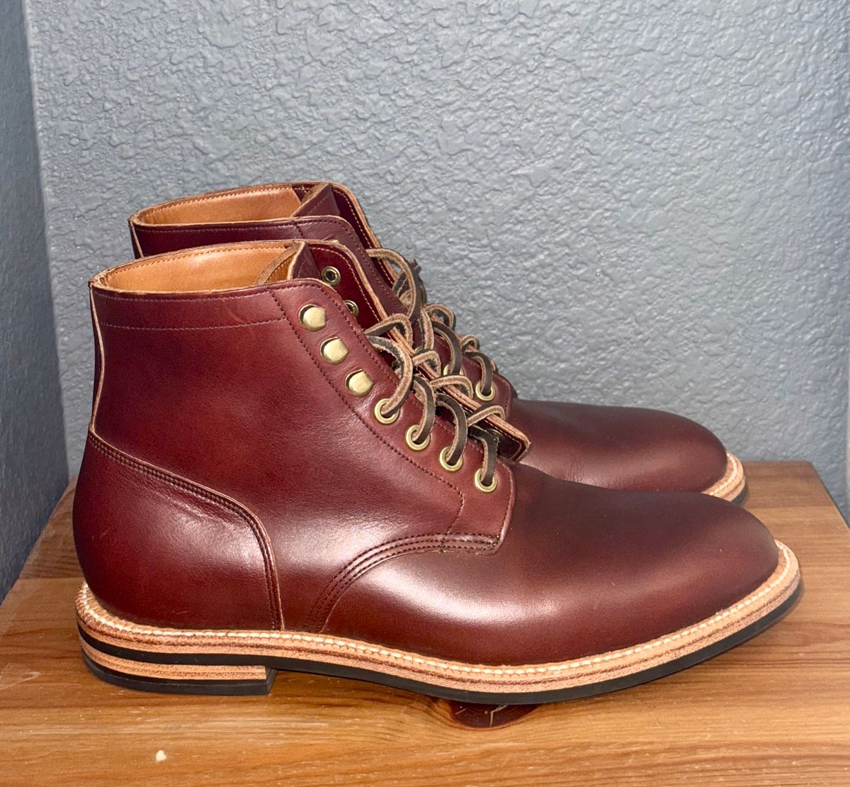 Photo by sierraStyled on October 5, 2024 of the Grant Stone Diesel Boot in Horween Color 8 Chromexcel.