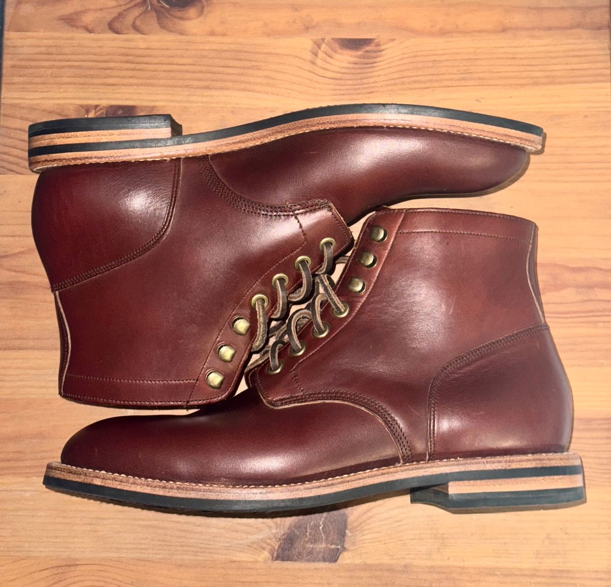 Photo by sierraStyled on October 5, 2024 of the Grant Stone Diesel Boot in Horween Color 8 Chromexcel.