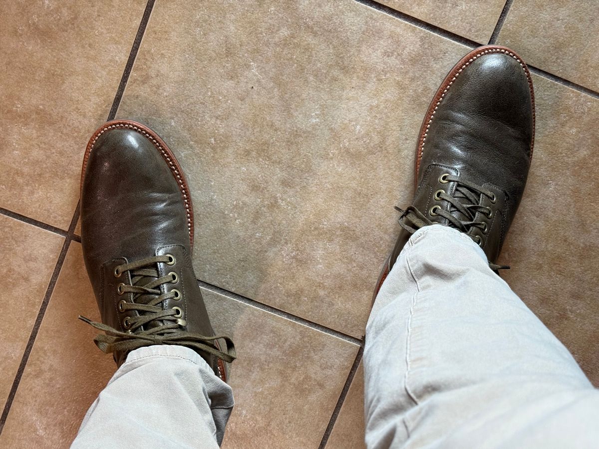 Photo by sierraStyled on December 3, 2025 of the Grant Stone Diesel Boot in Incas Jungle Kangaroo.