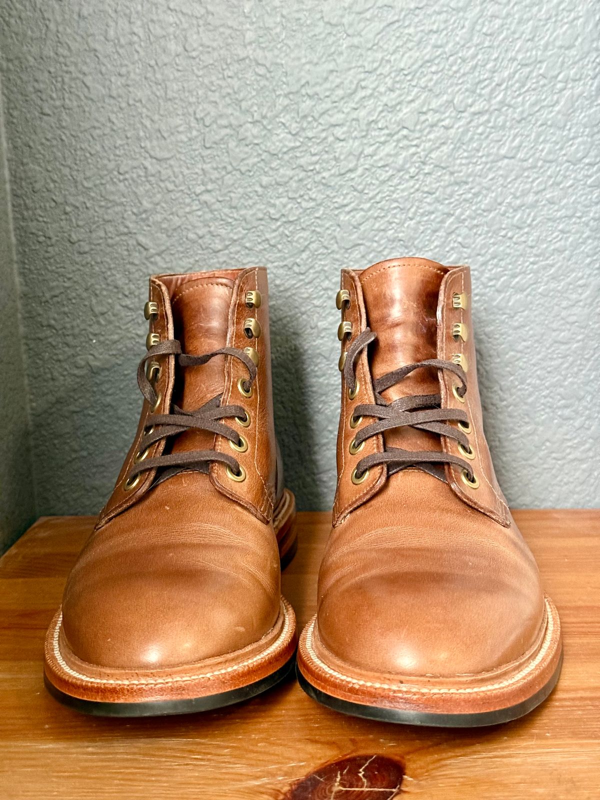 Photo by sierraStyled on October 3, 2024 of the Grant Stone Diesel Boot in Horween Dune Chromexcel.