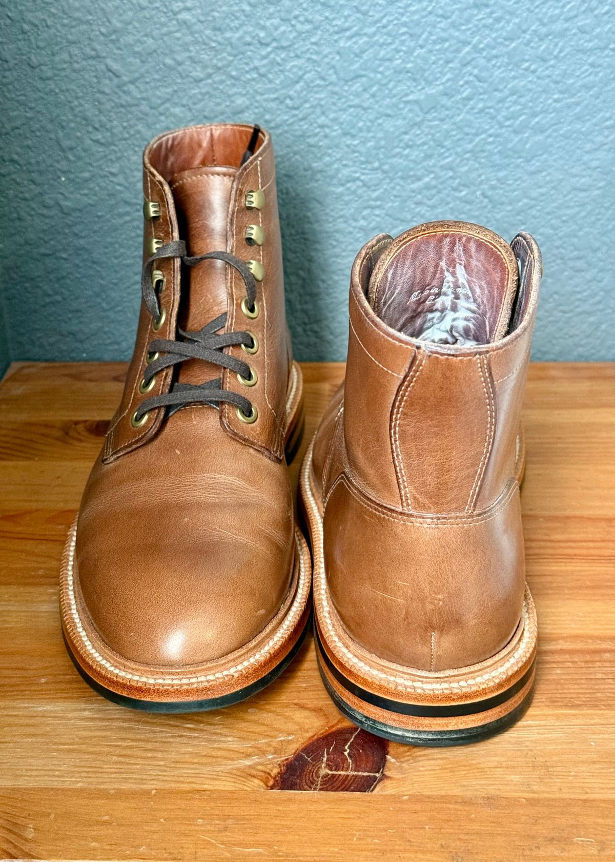 Photo by sierraStyled on October 3, 2024 of the Grant Stone Diesel Boot in Horween Dune Chromexcel.