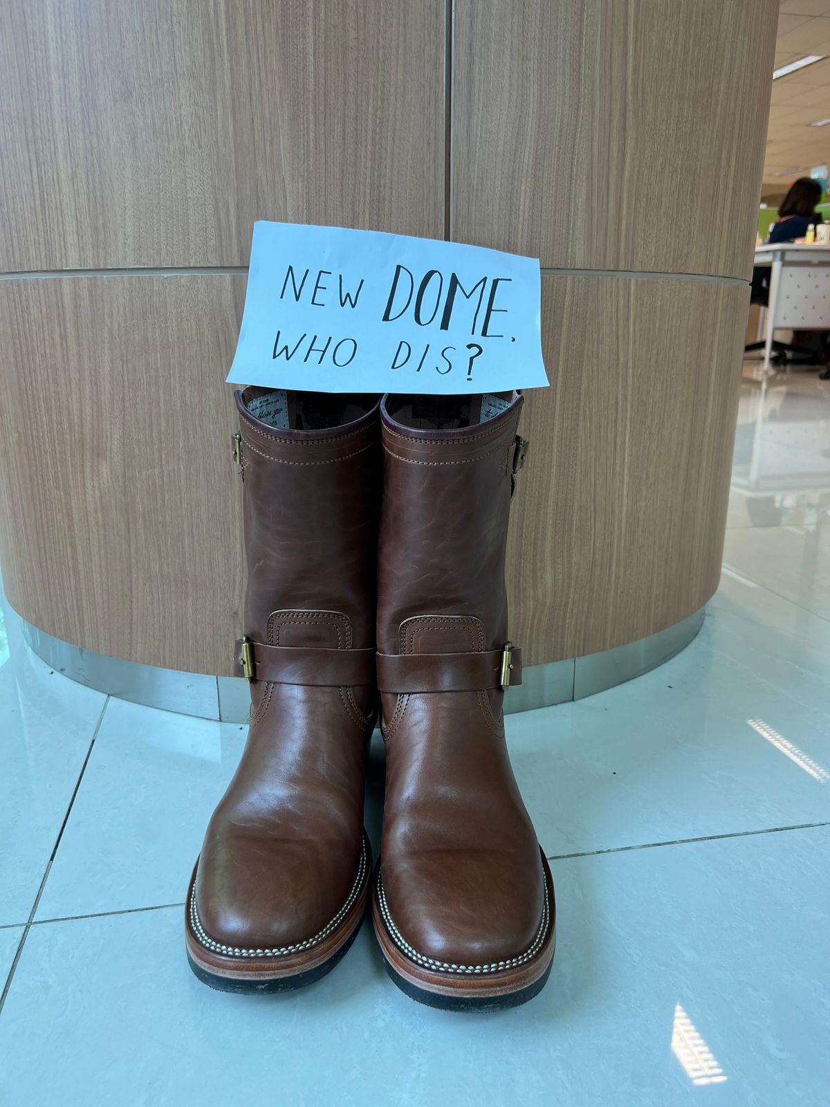 Photo by bangbenana on October 1, 2025 of the Briselblack The keeper ‘Type 3’ Engineer Boots in Maryam Toscanello TPR Horsebutt.