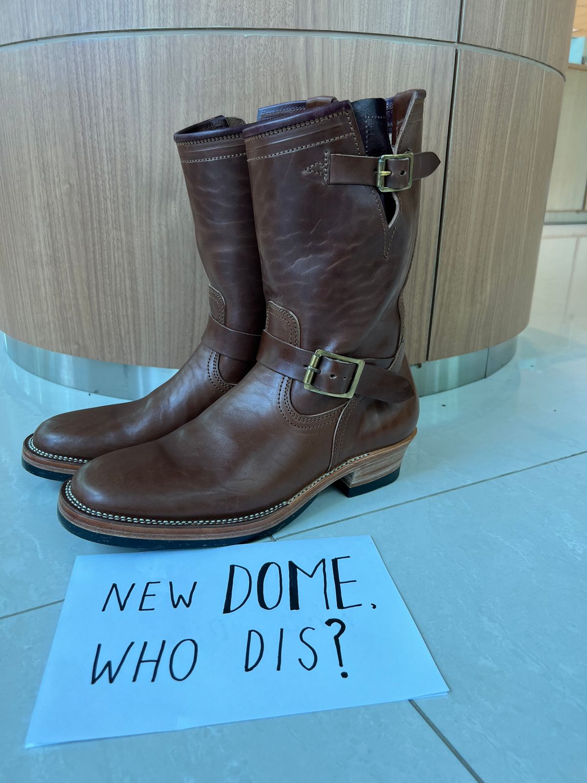 Photo by bangbenana on October 1, 2025 of the Briselblack The keeper ‘Type 3’ Engineer Boots in Maryam Toscanello TPR Horsebutt.