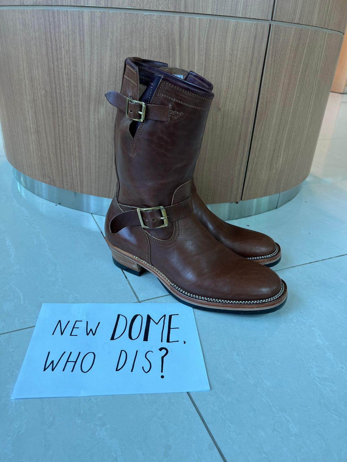 Photo by bangbenana on October 1, 2025 of the Briselblack The keeper ‘Type 3’ Engineer Boots in Maryam Toscanello TPR Horsebutt.