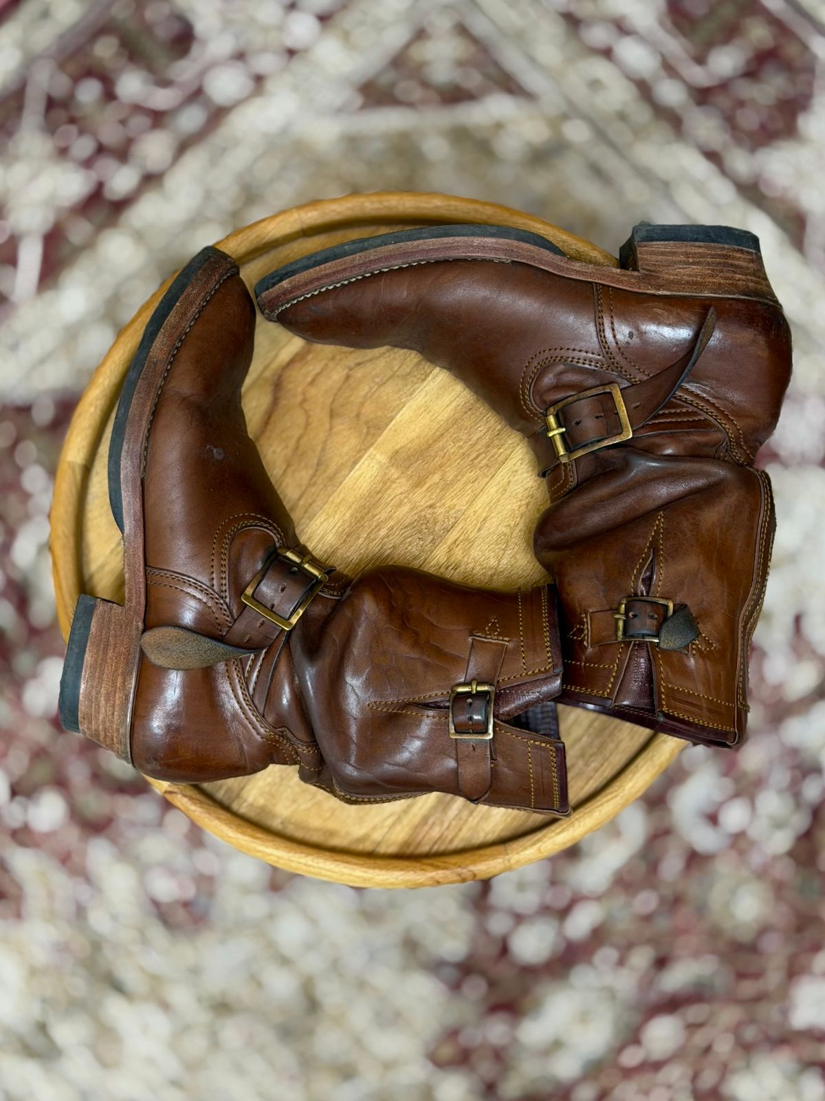 Photo by bangbenana on April 5, 2026 of the Briselblack The keeper ‘Type 3’ Engineer Boots in Maryam Toscanello TPR Horsebutt.