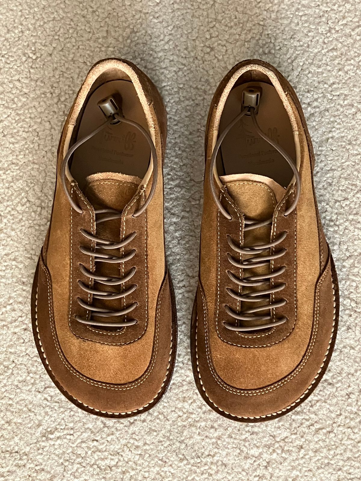 Photo by CaptainOates on March 10, 2025 of the Turriff Functional Footwear C-02 in C.F. Stead Cola Repello Calf Suede.