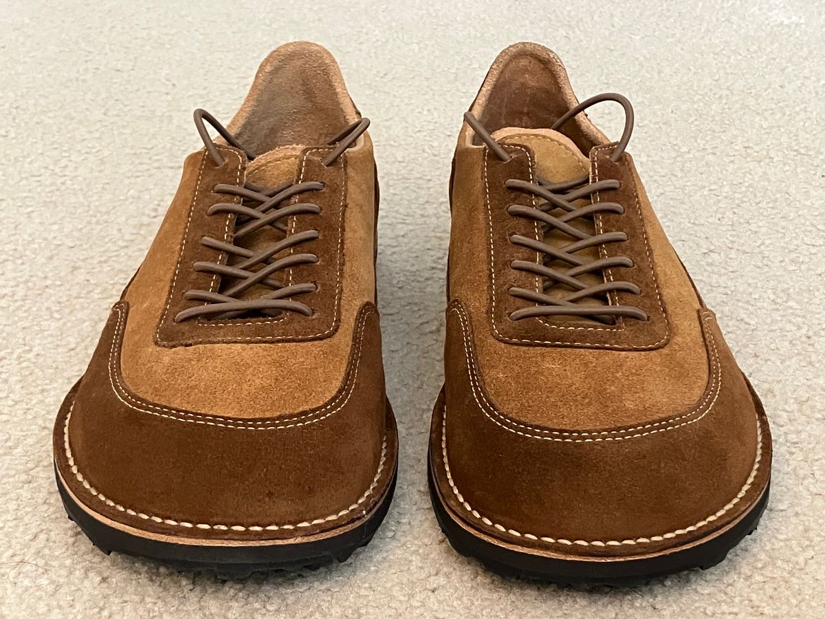 Photo by CaptainOates on March 10, 2025 of the Turriff Functional Footwear C-02 in C.F. Stead Cola Repello Calf Suede.