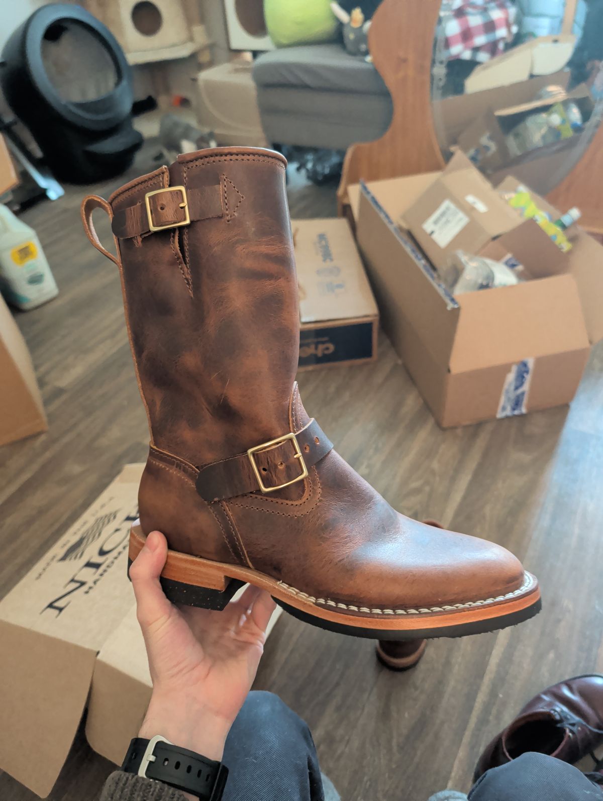 Photo by SerdnaandreS on November 7, 2025 of the Nicks X Parkhurst Brakeman in Italian Brown Cypress.