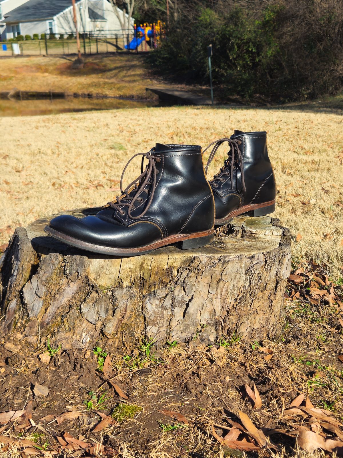 Photo by SerdnaandreS on February 3, 2025 of the Red Wing Beckman Flatbox in S.B. Foot Black Klondike.