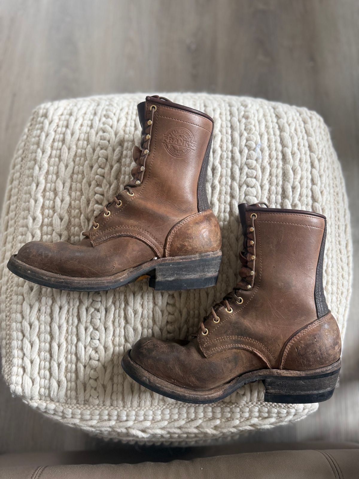 Photo by jandrescavage on January 3, 2026 of the Frank's Boots Front Range in Horween Natural Chromexcel.