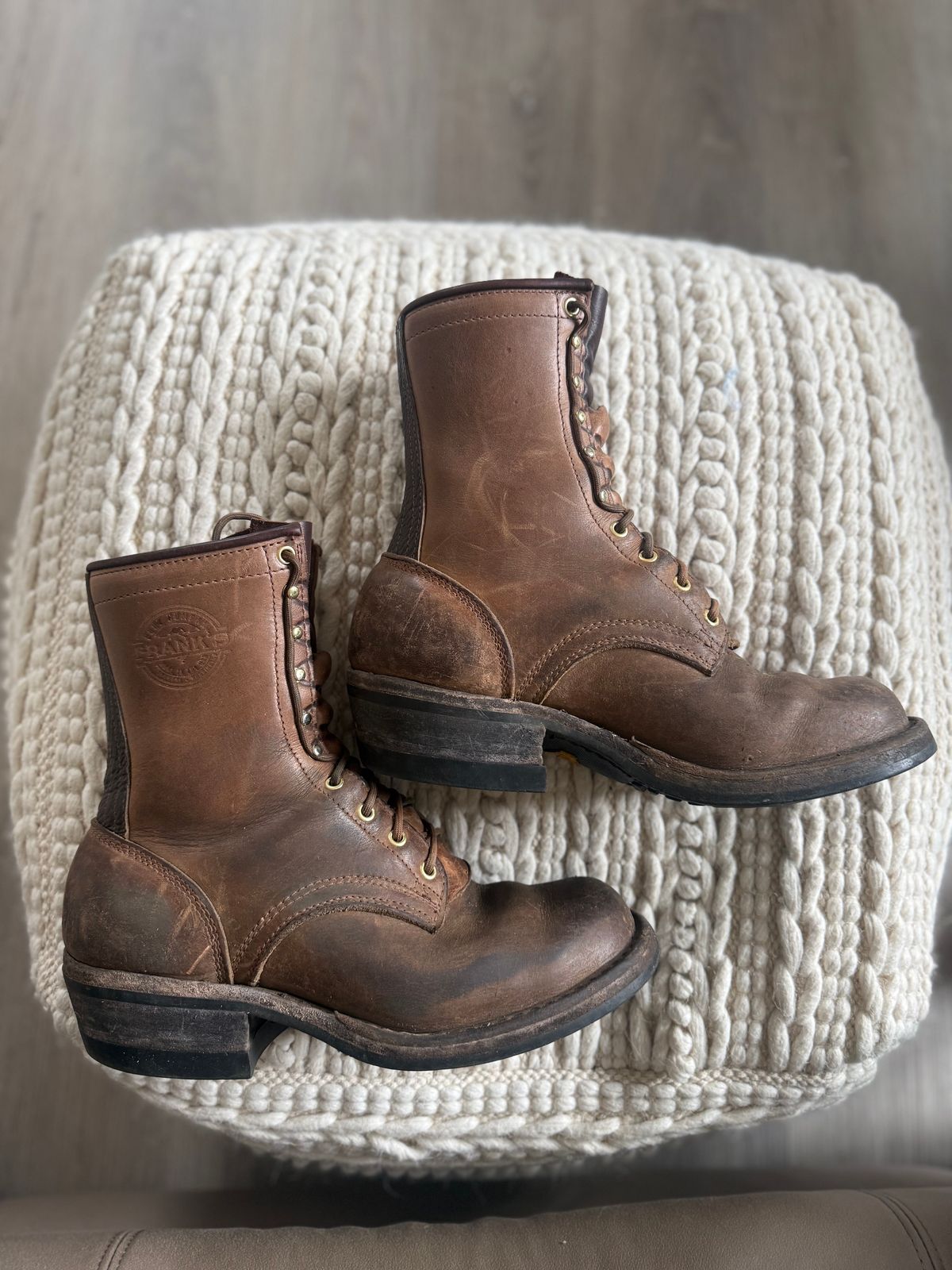 Photo by jandrescavage on January 3, 2026 of the Frank's Boots Front Range in Horween Natural Chromexcel.