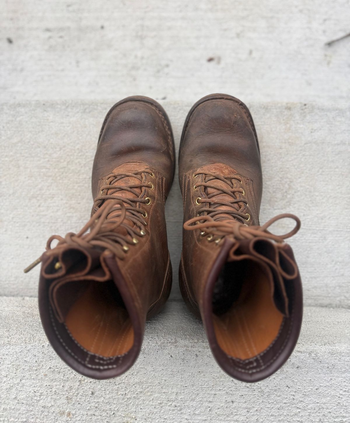 Photo by jandrescavage on April 2, 2026 of the Frank's Boots Front Range in Horween Natural Chromexcel.