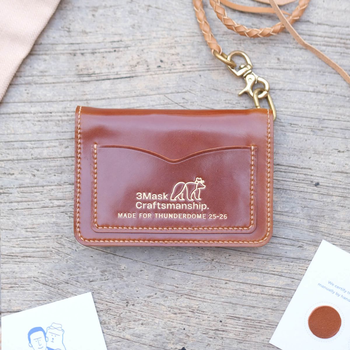 Photo by anakdenim on November 4, 2025 of the 3Mask Craftsmanship Trucker Wallet in Shinki Cognac Shell Cordovan.