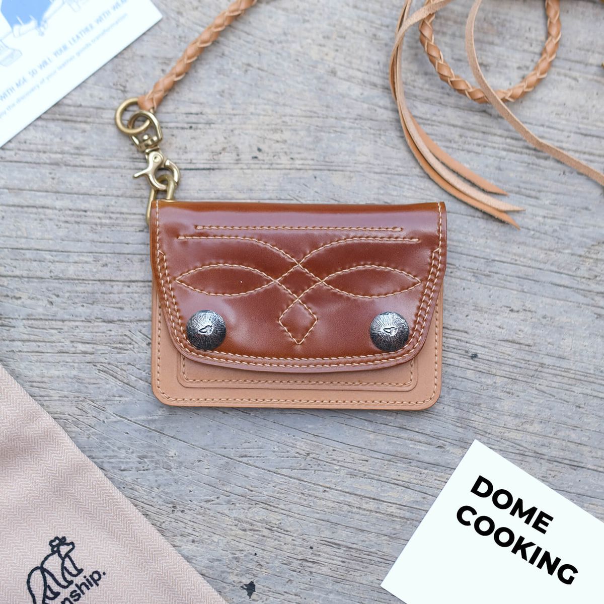 Photo by anakdenim on November 4, 2025 of the 3Mask Craftsmanship Trucker Wallet in Shinki Cognac Shell Cordovan.