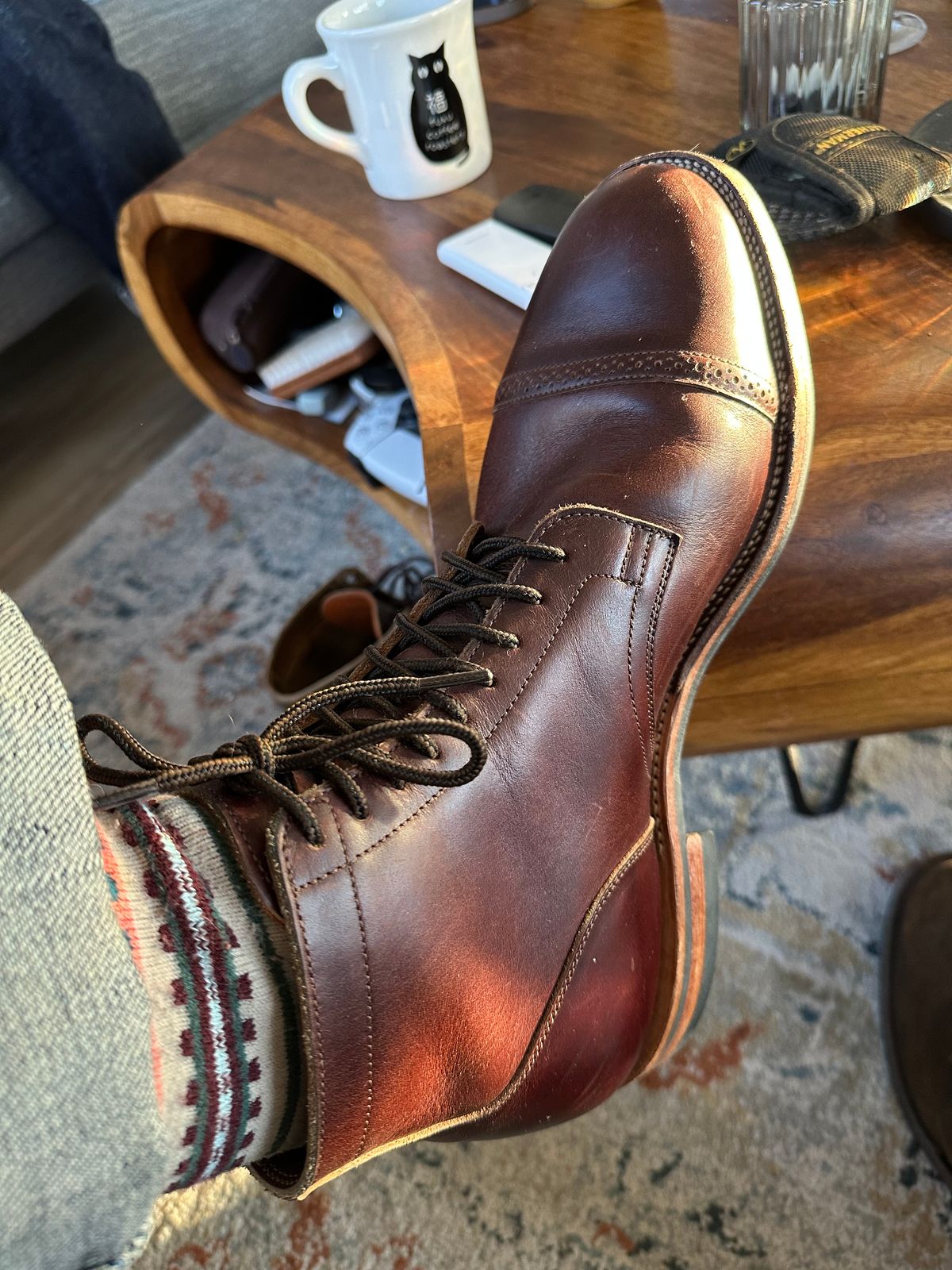 Photo by Stappert on December 22, 2025 of the Viberg Service Boot in Seidel Brown Double Shot.