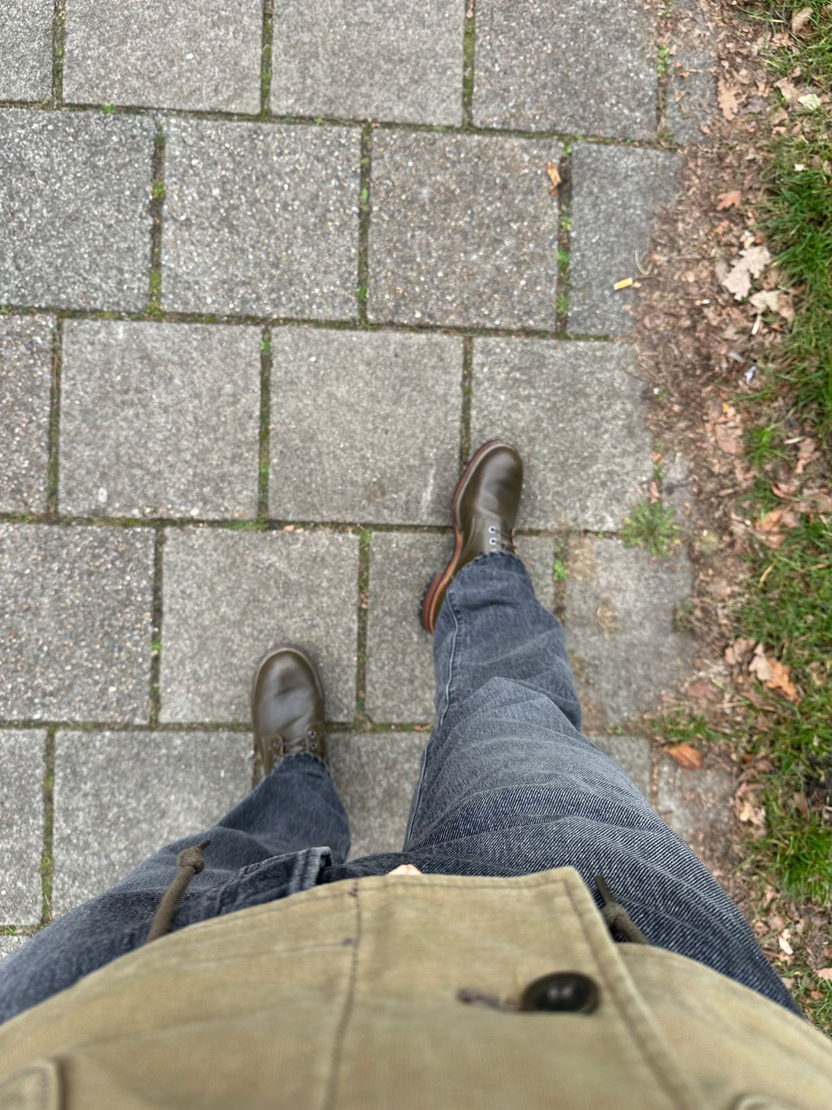 Photo by Stappert on December 17, 2025 of the Viberg Service Boot in Horween Olive Chromepak.