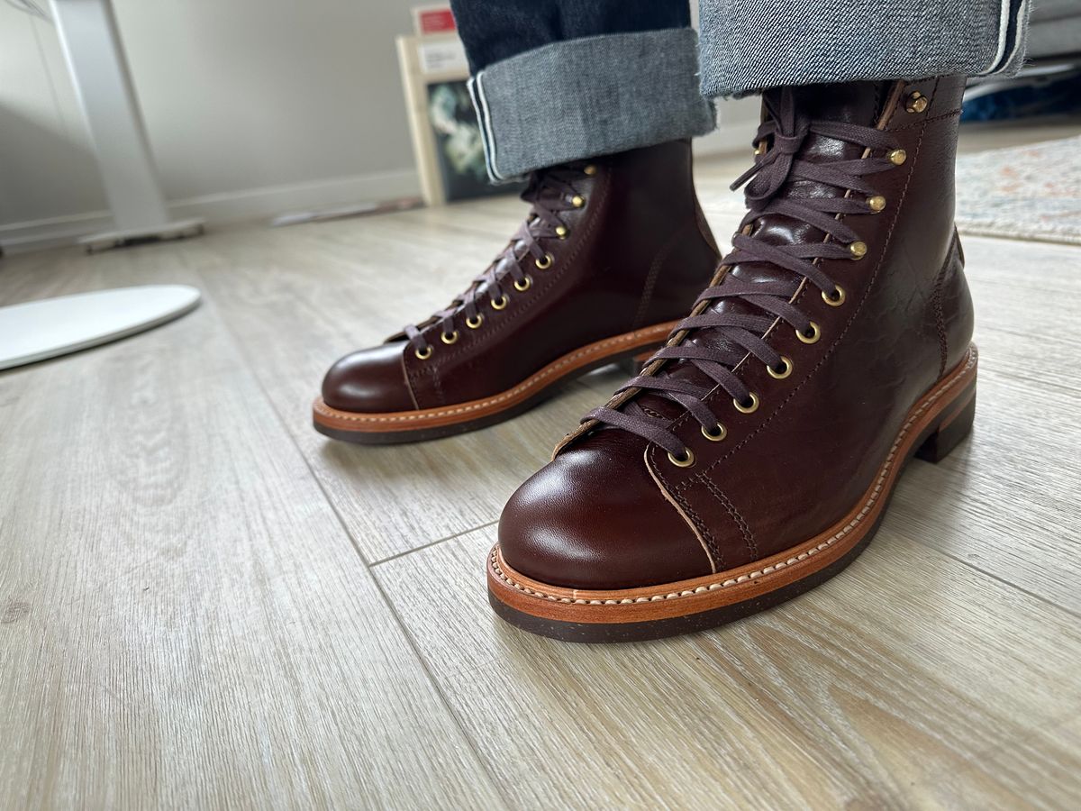 Photo by Stappert on February 20, 2026 of the John Lofgren Monkey Boots in Shinki Timber Oiled Horsebutt.