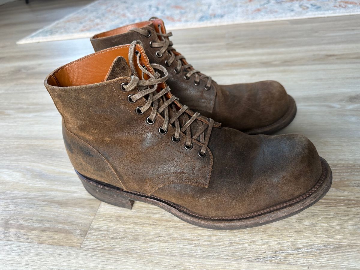 Photo by Stappert on December 18, 2025 of the Viberg Service Boot in C.f. Stead Waxy Commander Coyote.